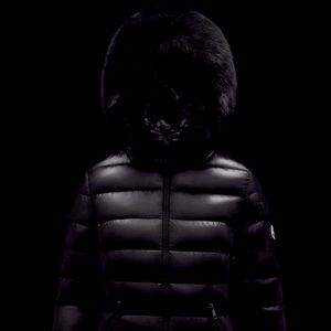 Moncler Badyfur black short down puffer with fur. Moncler size 2 or US 6-8.